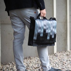 Sac Messenger BLK 05-17, Briefcase, Sac à main de ceintures de sécurité recyclées, sac d'ordinateur portable