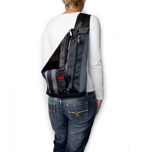 Ingeniously variable backpack over one shoulder with novel elements BLK 49-13 image 8