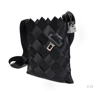 Recycled seatbelts bag - BLK 86-13, buckle, crossbody bag, shoulder bag