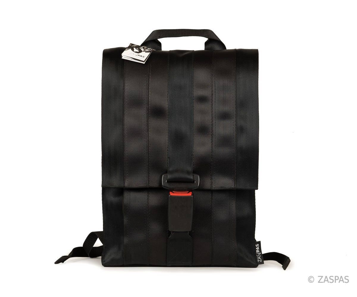 City Rucksack mit außergewöhnlichem Verschluss - BLK 48-17, Schnalle ...
