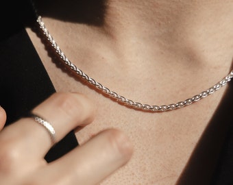 Wheat Chain | Mens Chain | Sterling Silver | Unisex