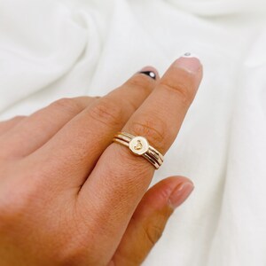 Gold Initial Stacker Rings image 4