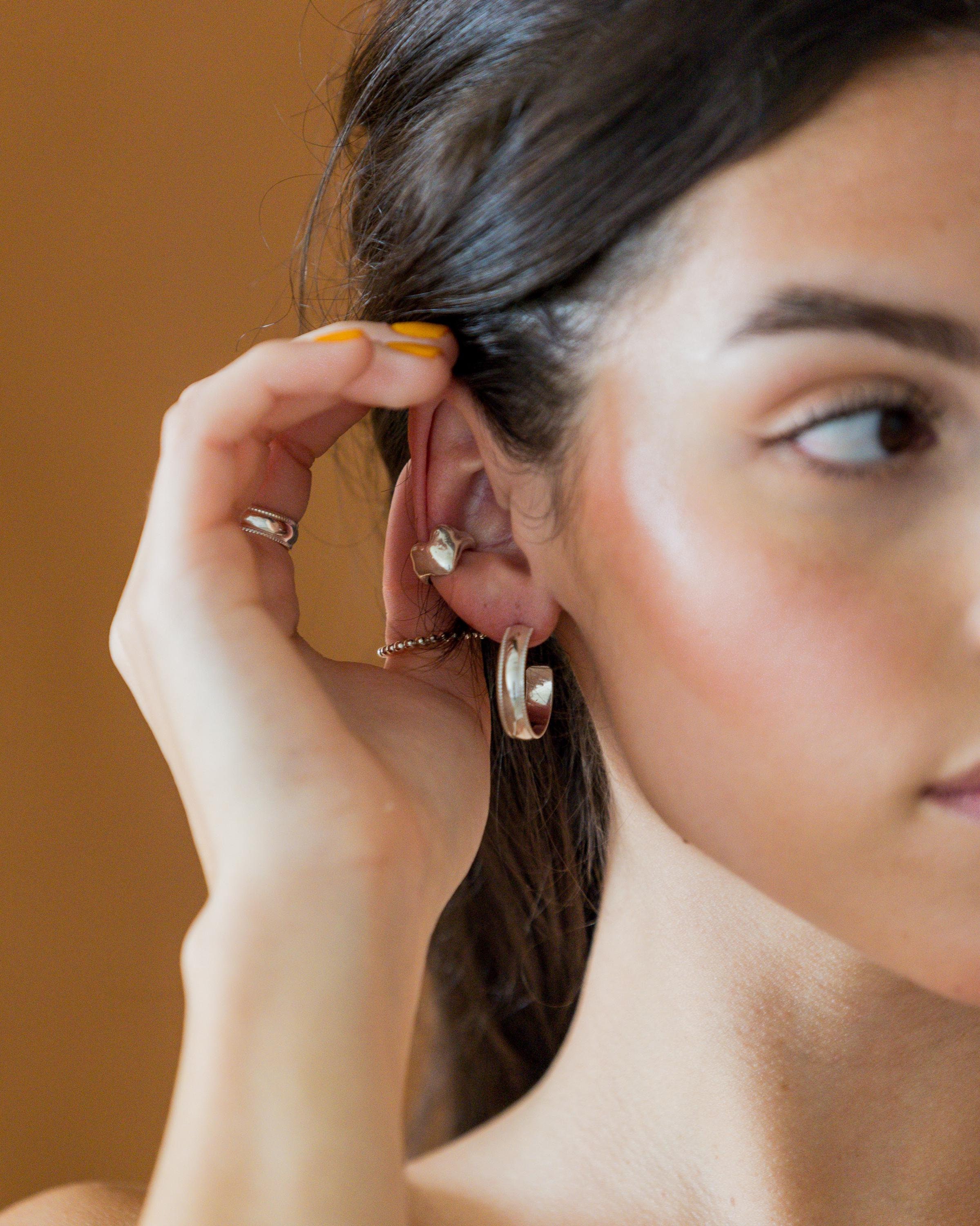 Heart Ear Cuff | Sterling Silver - Etsy