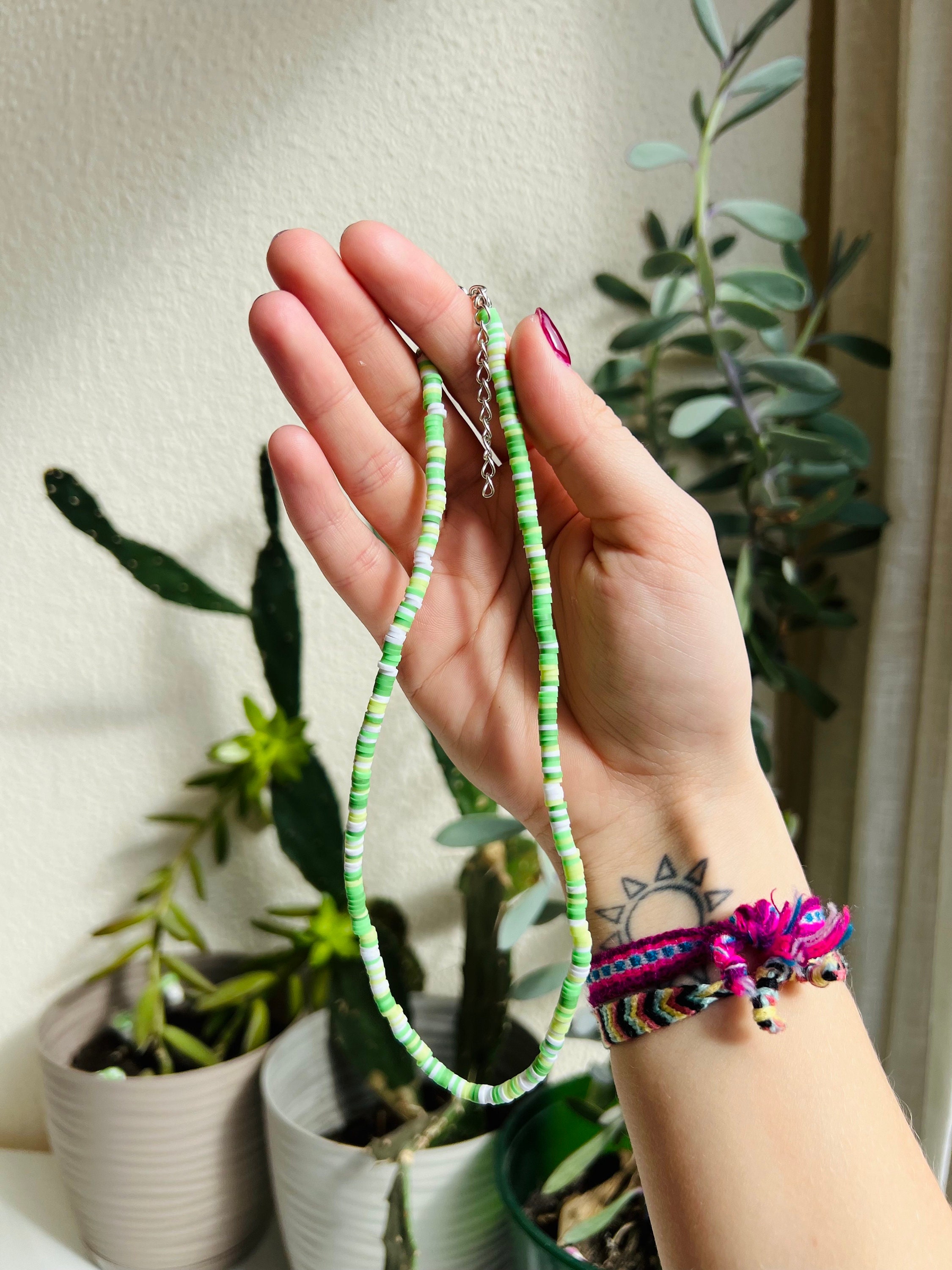 Collana Girocollo Boho Con Perline In Resina Arcobaleno, Collana Surfista Hawaii, Perline Irregolari Colorate, Gioiello Estivo Per Donna, Regalo