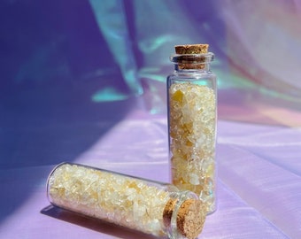 Golden Citrine Crystal Wish Bottle – Manifest Abundance & Positive Energy