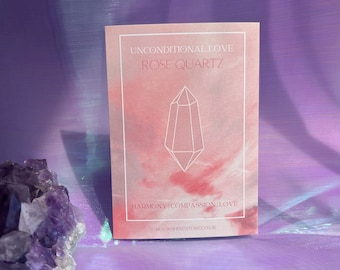 ROSE QUARTZ crystal meaning cards | crystals | healing | chakra | crystal cards | healing cards