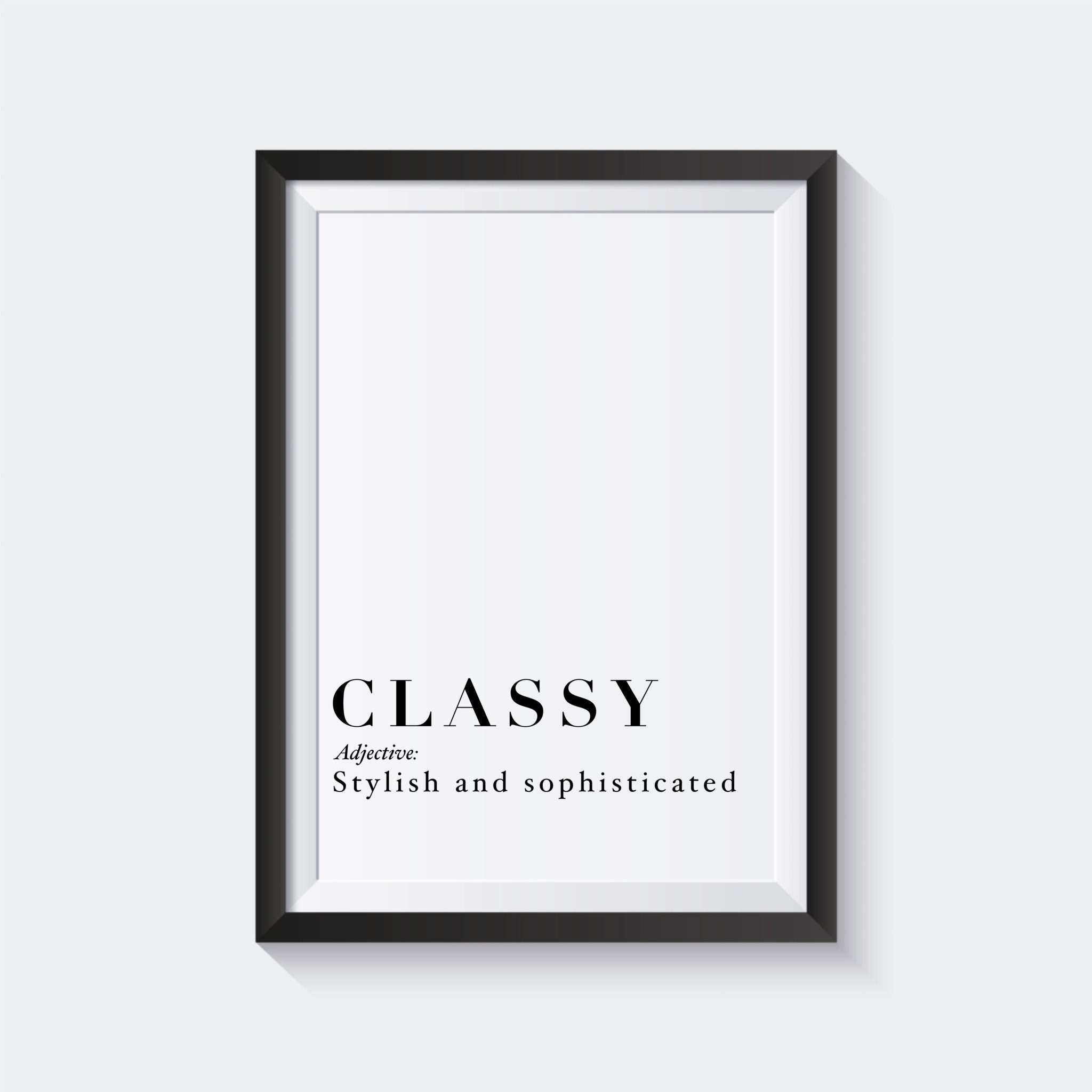 Définition chic Citation de mode Typographie Art mural de