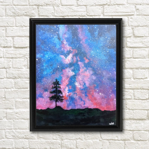 Items similar to Starry Night, Night Sky art, Original Acrylic art