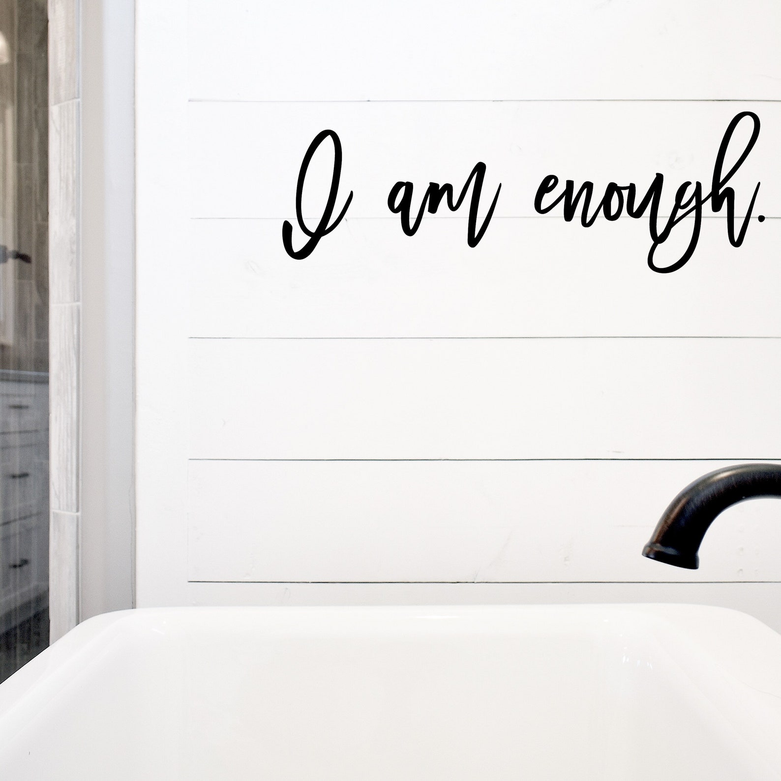 Positive Affirmation Mirror Cling, Self-love Window Sticker, Self-worth ...