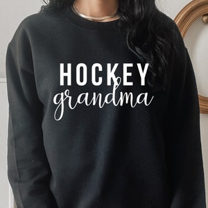 Hockey Grandma Sweater, Hockey Grandma Sweatshirt, Grandma Christmas Gift, Crewneck Sweatshirt, Canadian Made, Gift for Her, Ice Hockey Gift