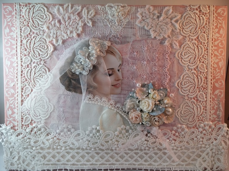 The original picture in the technique of mixed media Bride