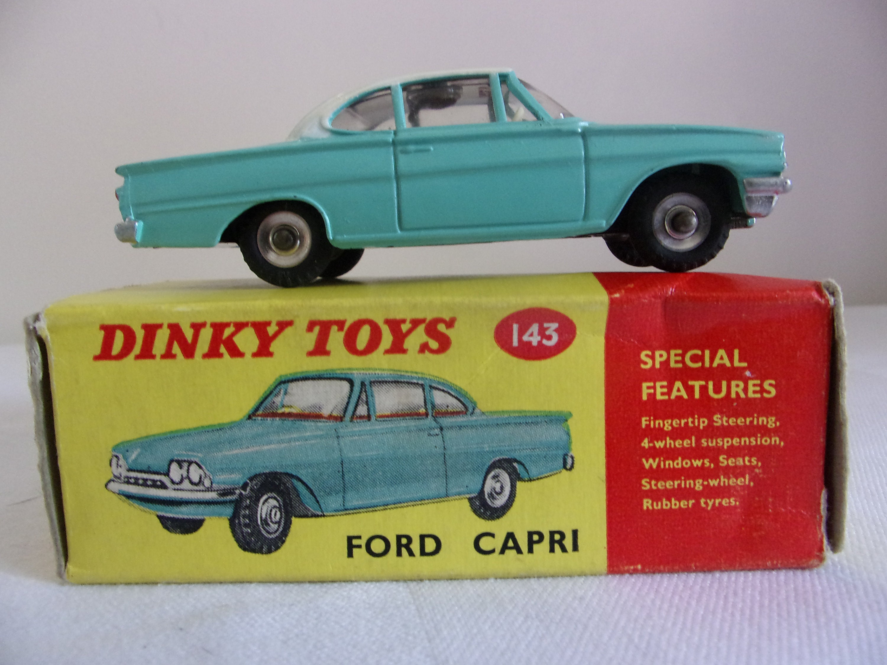 Dinky Diecast Ford Capri 1962 Mint Condition Car Model No 143