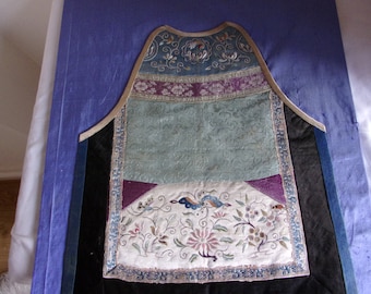 19th Century Chinese Intricately Embroidered Silk Panel