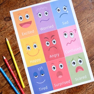 Emotion Cards - Printable Digital Download - Etsy