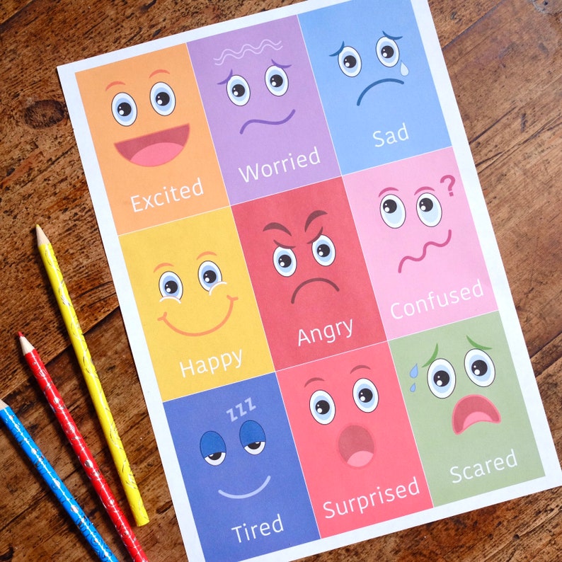 Emotion Cards Printable Digital Download - Etsy