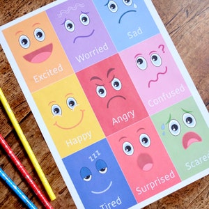Emotion Cards - Printable Digital Download - Etsy