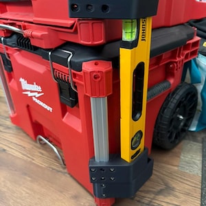Milwaukee Packout Level Holder: 2.25 x 1 Inch, Clamp-on Mount