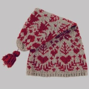 Fair Isle Julmössa * 2 storlekar * Pdf Stickmönster