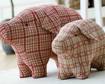 Two Little Pigs * Pdf Sewing Pattern * Toy * Decoration * Gift