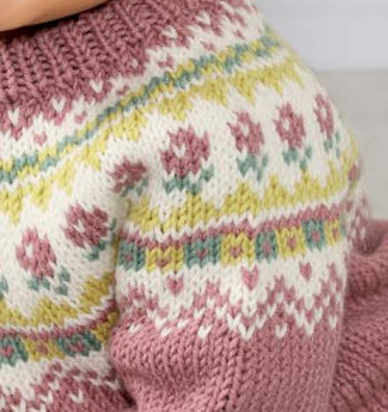 Emmarie Jumper Pdf Knitting Pattern Multiple sizes