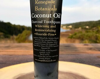 Charcoal-Coconut Oil Whitening Toothpaste