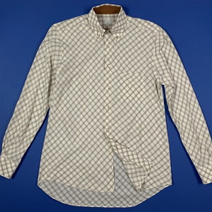 Alighieri shirt men&#39;s shirt used vintage 41 16 L long sleeve checkered T8274