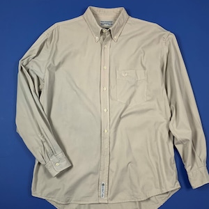 Avirex used men&#39;s shirt XL long sleeve cotton fashion man grey T8232