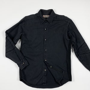Camisa vintage de esqui Replay, camisas masculinas usadas, M, moda preta, luxo, masculina T8628