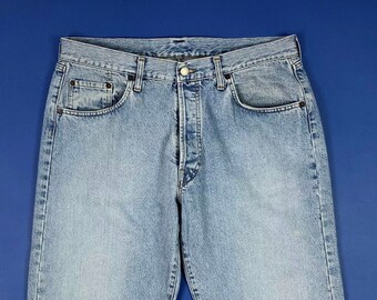 Replay jeans uomo usato regular vintage W40 Tg54 denim blue boyfriend T5661