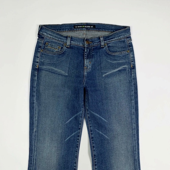 DKNY Jeans Women Used W28 L34 Tg 42 Bootcut Flared Flared Denim
