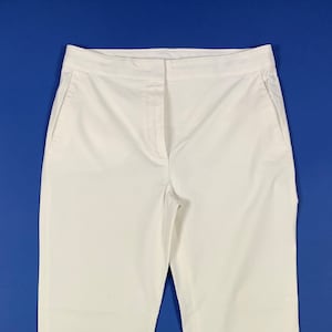 Sportmax women&#39;s trousers used slim fit W30 size 44 capri white fashion T8144