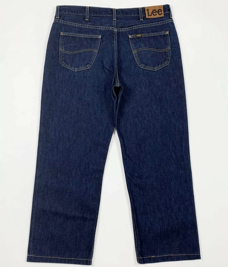 Lee Chicago jeans uomo usato W38 Tg52 denim blu straight boyfriend T6421
