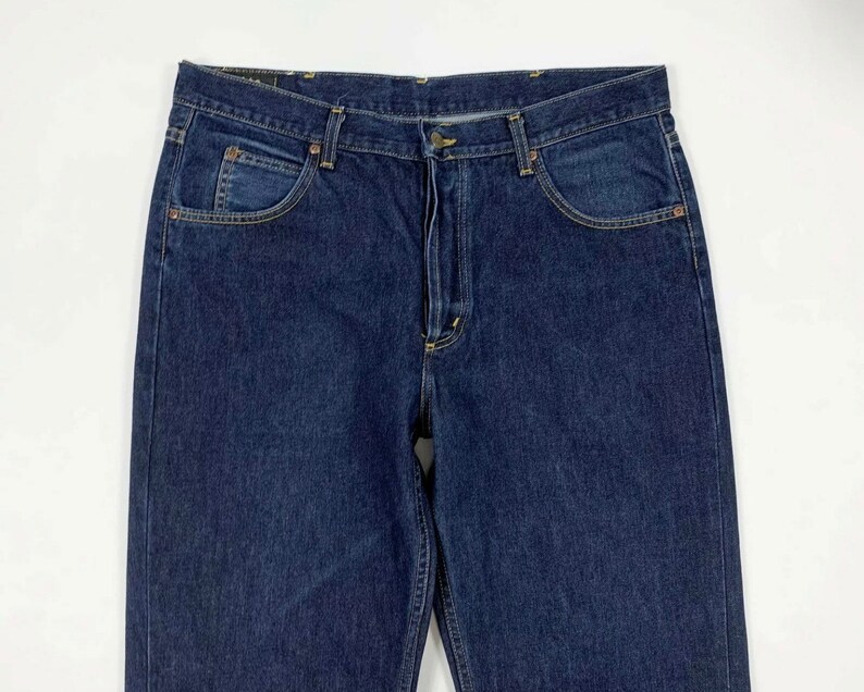 Lee Chicago jeans uomo usato W38 Tg52 denim blu straight boyfriend T6421