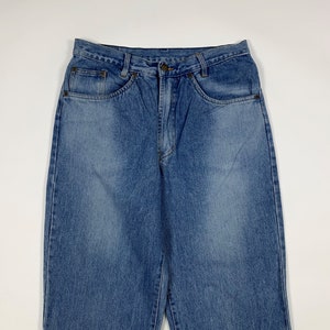 Duk men's jeans used vintage W33 size 47 high waist blue denim boyfriend T8214