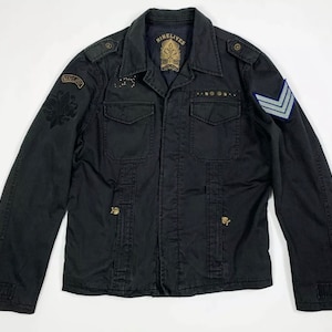 ナインライブス ジェイジャケット XL メンズ ジャケット 中古 ブラック コットン スタッズ ジャケット T7249