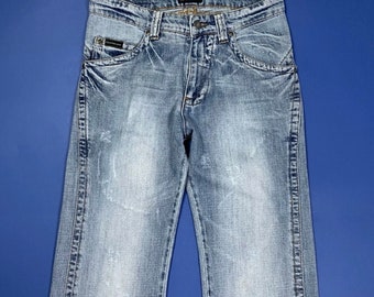 Calvin Klein men's jeans used wide straight leg W28 size 42 relaxed flare T564