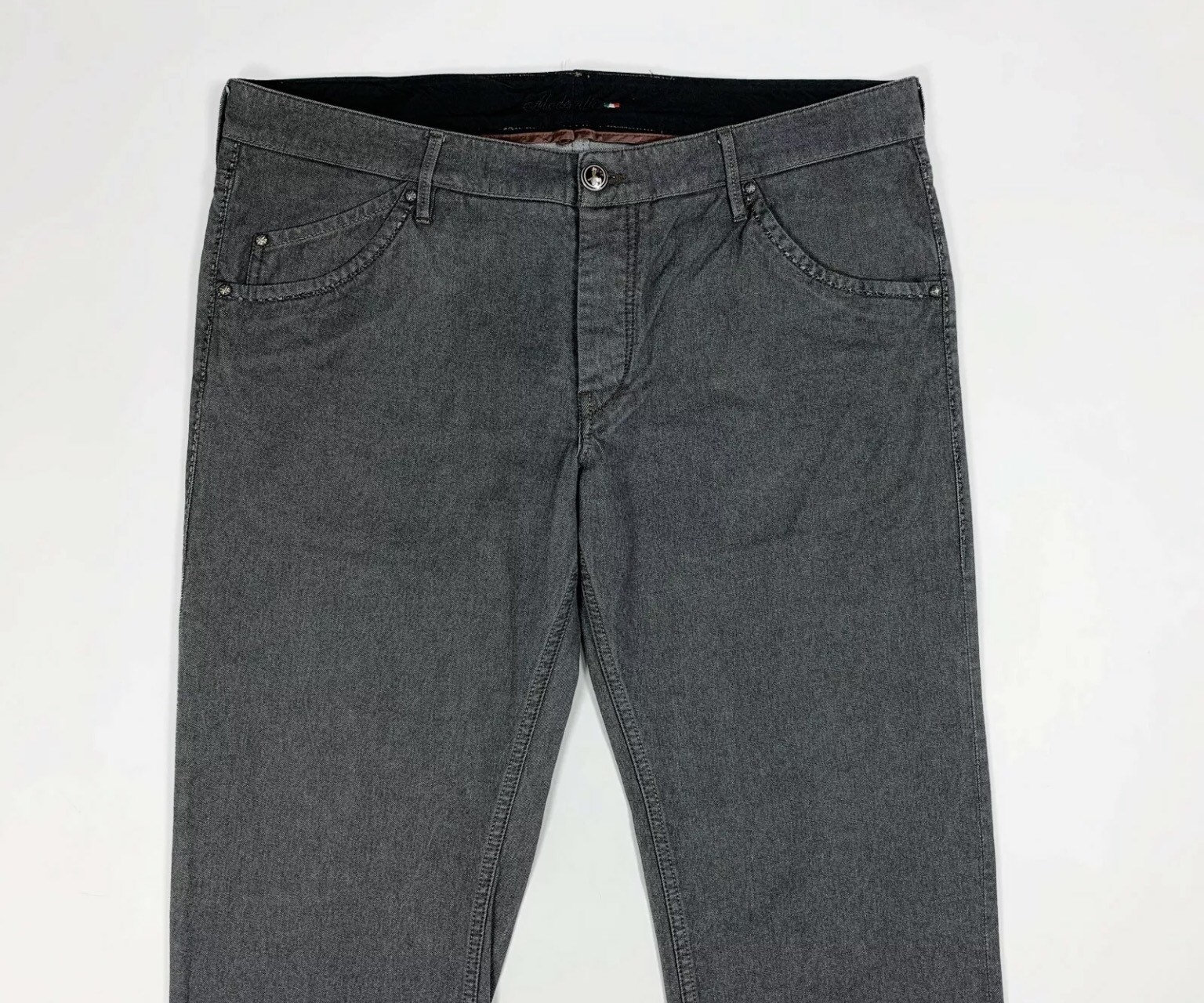 Re Hash Jeans Uomo Usato W40 L34 Tg54 Straight Grigio Trousers | Etsy India