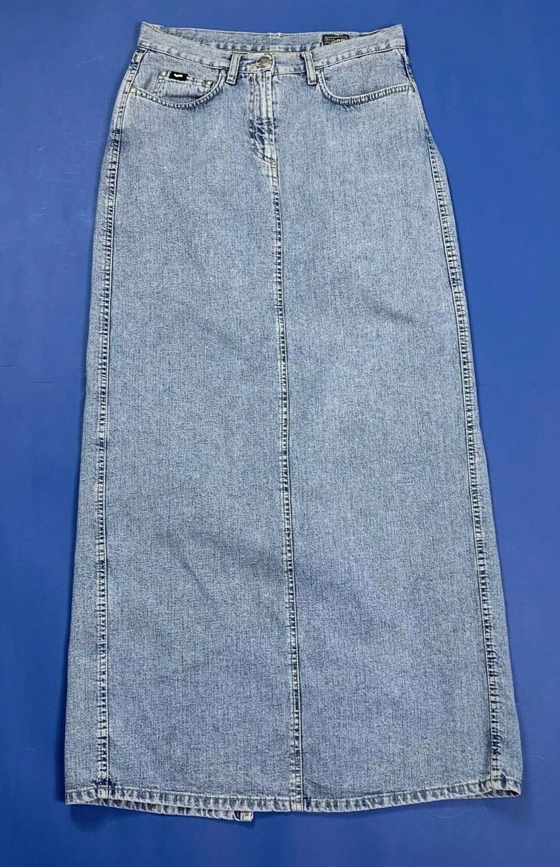 Gas jeans gonna lunga maxi usato vintage spacco retro sexy W30 | Etsy Italia
