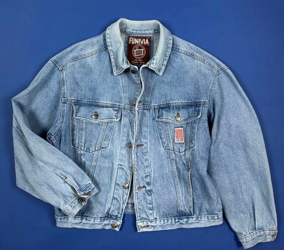 Bomber Blue Denim Vintage | Etsy 