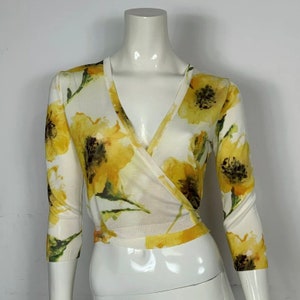 Blugirl blumarine women&#39;s cardigan shrug new floral print 42 D36 T6495