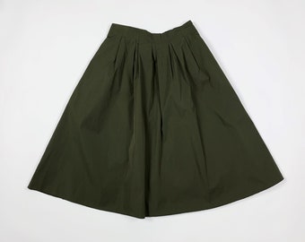 miniskirt woman skirt used S green longuette wheel high waist fashion T8299