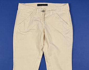 L'air de rien used women's trousers W27 size 41 slim chino trousers beige T8634