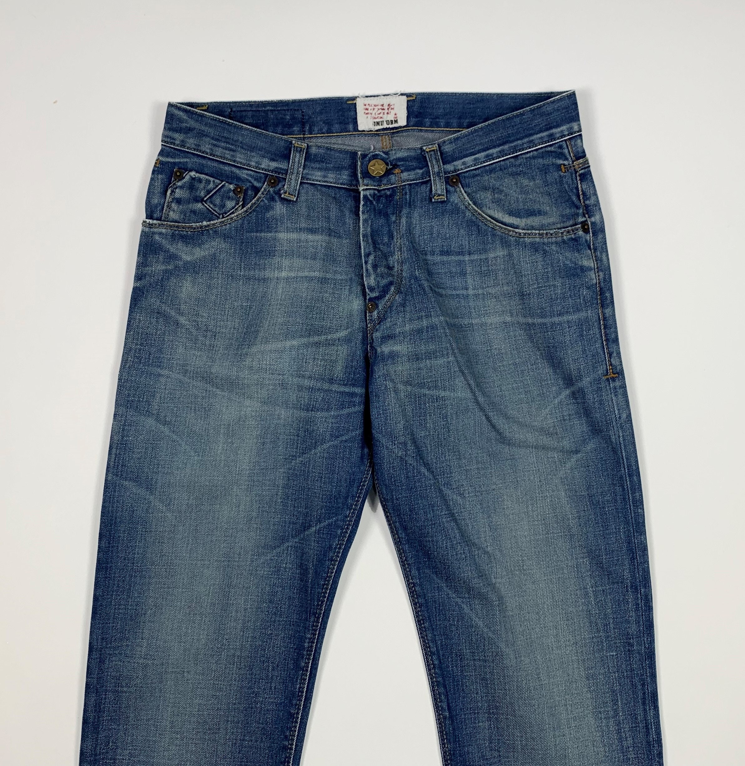 Uniform Woman Jeans Used W28 Size 42 Straight Fit Blue Denim - Etsy