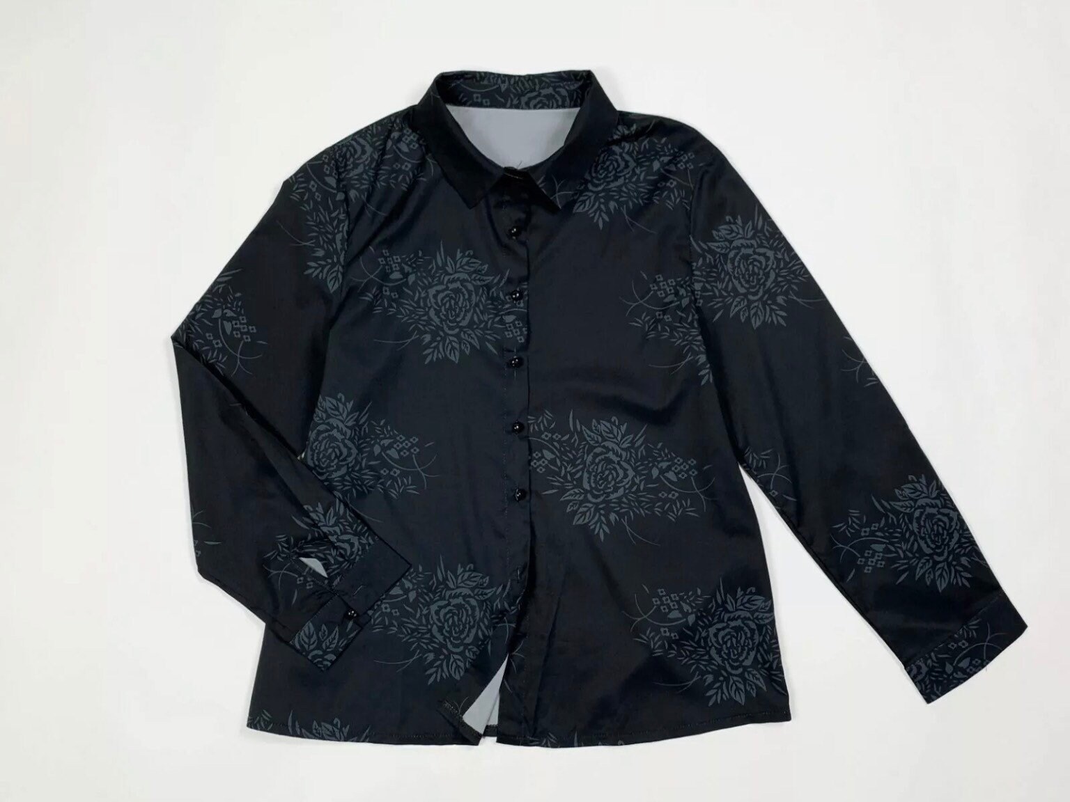VTG Lucky Me Womens Top Sz 14 Polka Dot Button-Up Tie-Neck