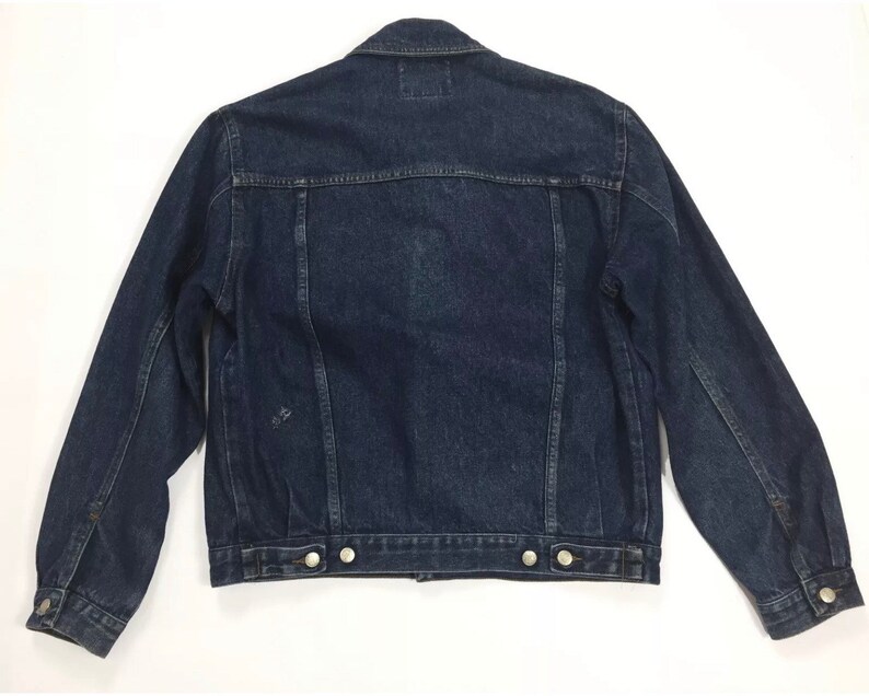 Perry/'s jacket jeans M usato vintage biker giacca uomo giubbotto usato blu T1593