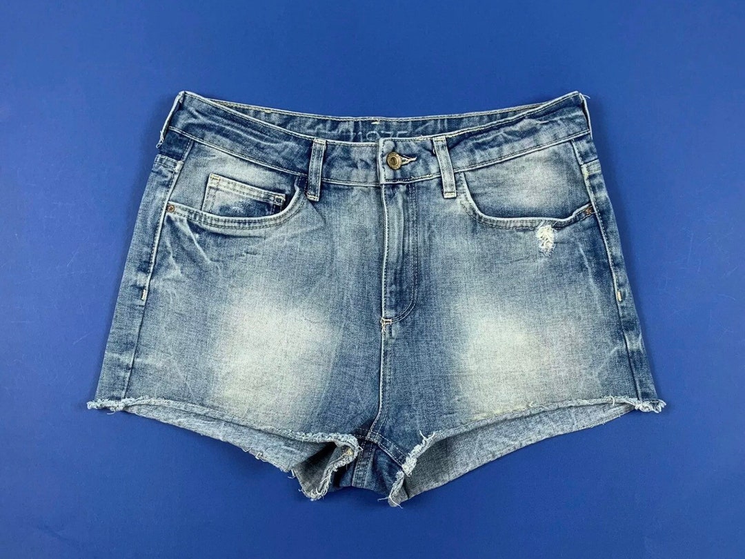 Zara Women's Shorts Used Denim W30 Tg44 EUR40 High Waist