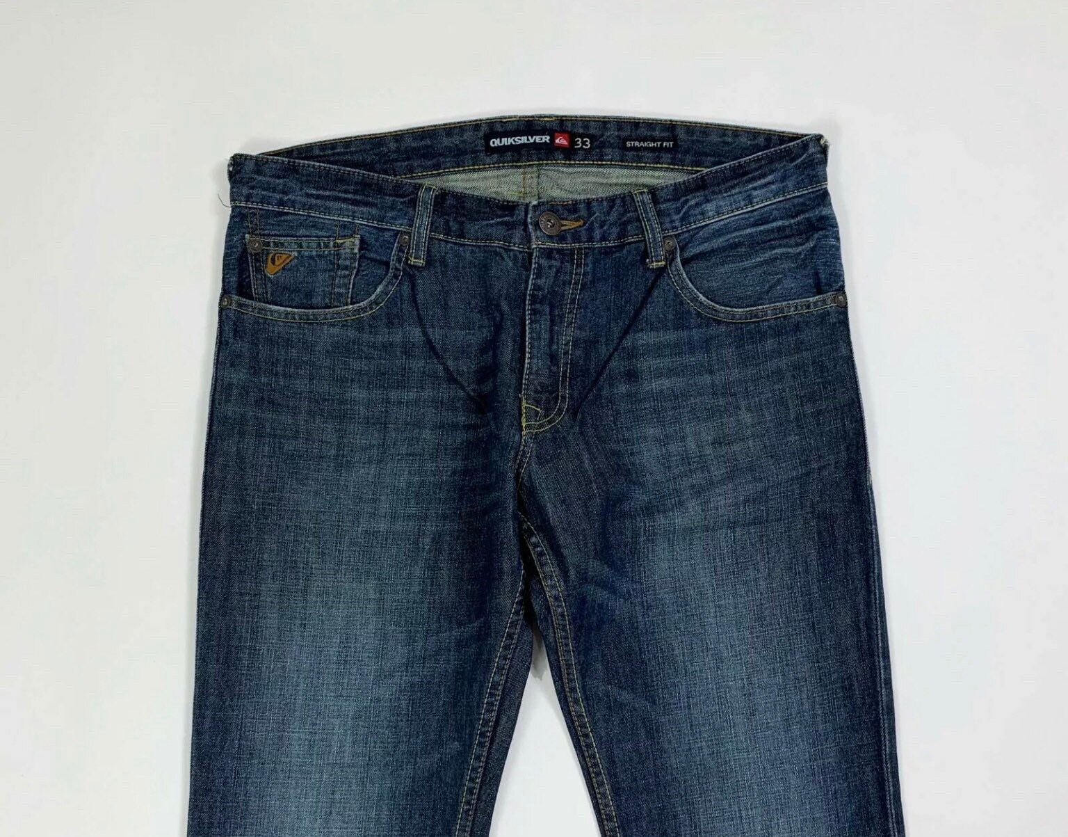 Quiksilver Vintage Quicksilver Saltwater Denim Mid Wash Blue Jeans W 33 L 33 Made in Mexico 
