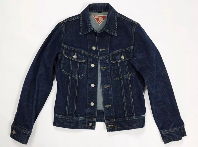 Meltin pot giubbino giacca jeans jacket S blu donna vintage usato denim T2615