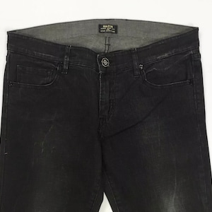 Hintere Shorts Jeans Damen gebraucht W30 Tg44 Stretch Bermuda schwarz Denim T4182