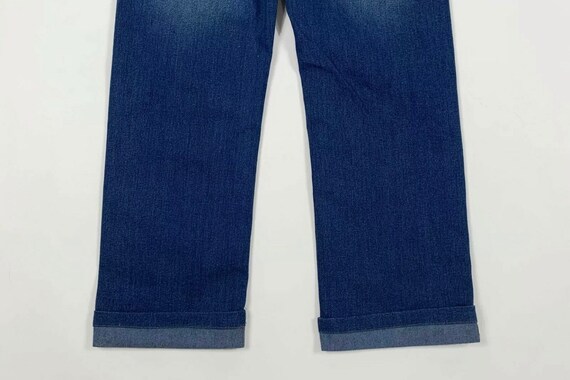 【THEAIRTOWN】cat leather jeans ★S/M 72d Jeans Woman Used Capri Denim W28 Tg42 Blue Leg Straight